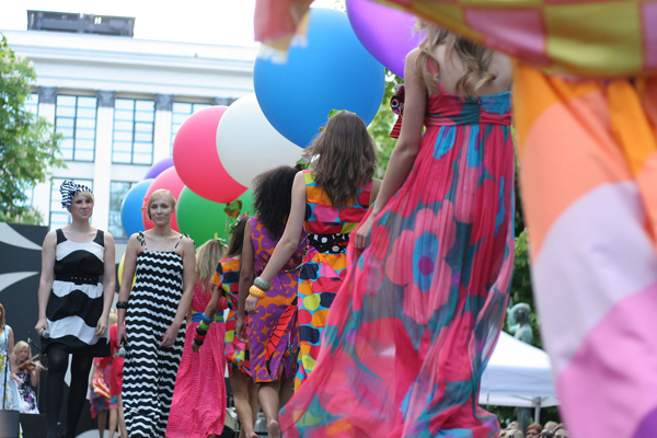 Marimekko Fashion Show in the Esplanadi Park.